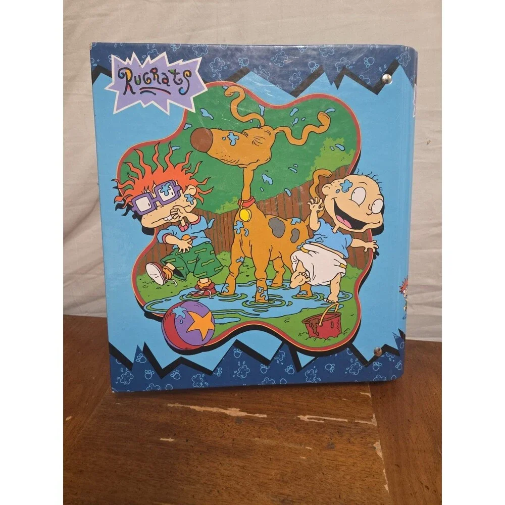 Nickelodeon’s Rugrats 3-ring Binder  Tommy And Spike 1990s Vintage